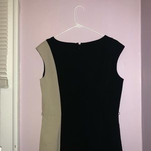 Blue and tan Calvin Klein shift dress